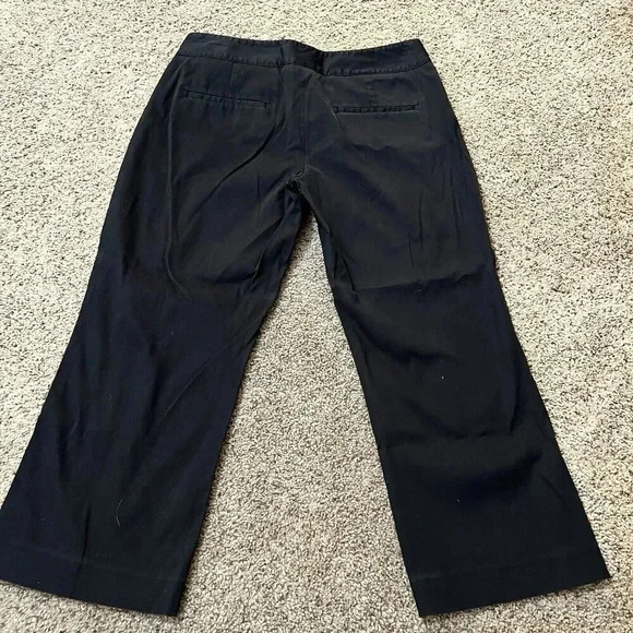 Express Womens Pants Black‎ Low Rise Buckle Size 6 M Editor Oldskool Boot Grunge - Picture 11 of 12